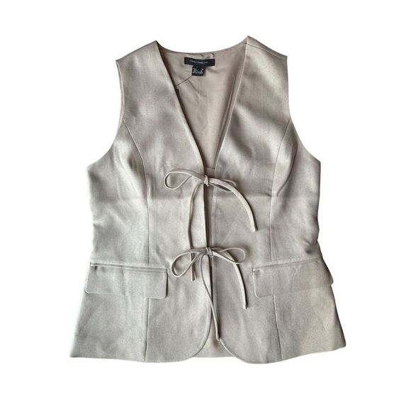 French Connection Tie Front Vest Size S - Picture 4 of 10